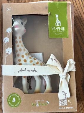 Natural Rubber Teether in Cream with Brown Spots